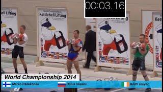 IUKL World Record 2014 by Denis Vasilev 91reps Long Cycle 32kg kettlebells