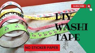 DIY Cute Washi Tape making at home  no butter paper  no double-sided tape