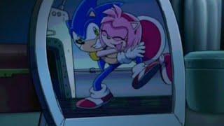 Соник Дарит Розу Эми  Эми Радуется Возвращению Соника  Сонэми Sonamy в аниме Sonic X Соник Икс