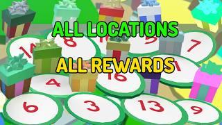 All Present Locations & Rewards In Bee Swarm Simulator Beesmas 2024