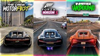 The Crew Motorfest vs Forza Horizon 5 vs NFS Unbound Turbo Sound Comparison