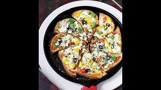 Bread pizza recipe  How to make bread pizza on tawa & oven