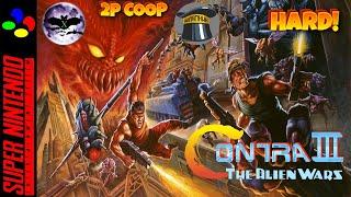 Contra III The Alien Wars прохождение Coop Шляпник  Hard   Игра SNES 16 bit  Стрим