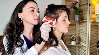 ASMR Intense Scalp Exam+ Hair Triggers Real Person Medical TestsTingly Sharp or DullHair Brushing
