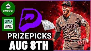 MLB PRIZEPICKS  PROP PICKS  THURSDAY  882024  MLB BETTING  BET PROPS