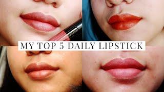 TOP 5 FAVORITE GO-TO LIPSTICKS  Lipstik Nude Buat Sehari-hari