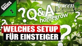 Das richtige SETUP für den ersten HOMEGROW  Q&A  GreenBasics 2 GreenConnection