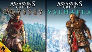 Assassins Creed Valhalla vs Assassins Creed Odyssey  Direct Comparison