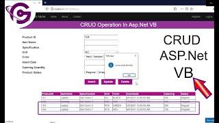 Complete CRUD Operation in Asp Net using VB With SQL Server Step by Step  ProgrammingGeek