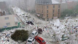 Streets Turned RIVERS of Ice France Battered by Unforgettable Hailstorm