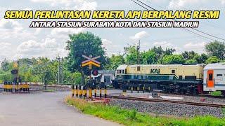 INDONESIAN RAILROAD CROSSING  Kompilasi Semua Perlintasan Kereta Api Resmi Surabaya Kota-Madiun