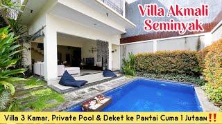 VILLA AKMALI SEMINYAK  Villa MURAH dI BALI Cuma 1 Jutaan‼️ Ke Pantai Tinggal Jalan Kaki