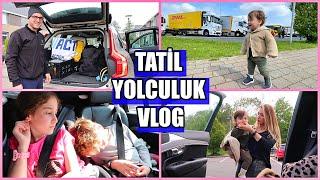 3 ÇOCUKLA 10 SAATLİK ARABA YOLCULUK VLOG ARABAYI DOLDURDUK YOLA ÇİKTİK DANİMARKA TATİL 1. GÜN