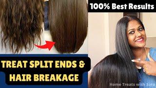 How to Remove Split ends & Hair Breakage  Repair Extreme Dry Damaged hair at home 100% Best results