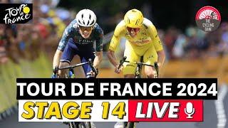 Tour de France 2024 Stage 14 LIVE COMMENTARY - Jonas Vingegaard vs Tadej Pogacar in the Mountains