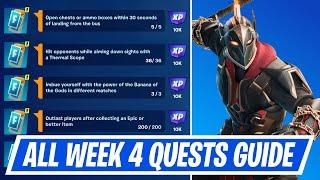 Fortnite Complete Week 4 Quests - How to EASILY Complete Week 4 Challenges in Chapter 5 Season 2