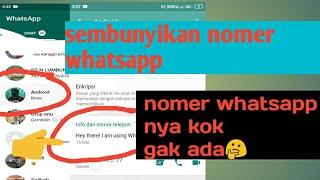 Cara menyembunyikan nomer telefon anda di whatsapp