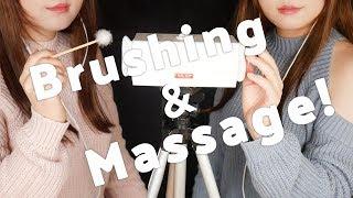 ASMR Twin Ear Massge&Brushing 1hour｜귀마사지와솜털귀청소｜みみかき耳マッサージ