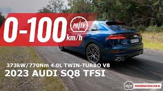 2023 Audi SQ8 TFSI 0-100kmh & engine sound