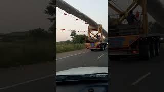 Heavy Equipment Transport On Indian Road  TATA Trucks  Long Truck