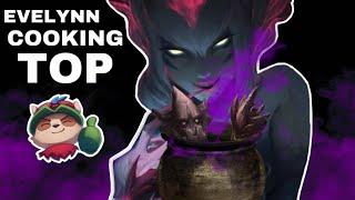 CONQUEROR EVELYNN TOP IS BACK - RANK 1 EVELYNN COOKING IN THE TOP LANE