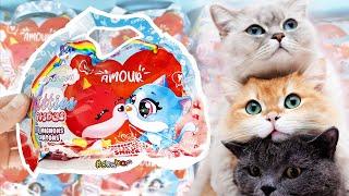 КОТЯТА ДОКИ-ДОКИ ПОЦЕЛУИ 2024 Плюшевые игрушки сюрпризы СБАБАМ Kinder Surprise unboxing