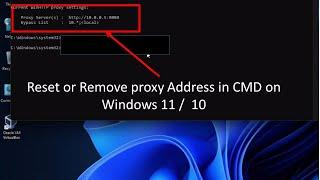 How to reset the windows proxy from cmd  how to reset proxy address in windows command prompt