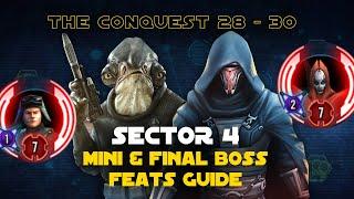 Hard Sector 4 Veers Mini & Talzin Final Boss Guide  The Conquest 28 - 30 SWGOH