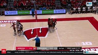 Nebraska Highlights at Wisconsin  Nebraska Volleyball