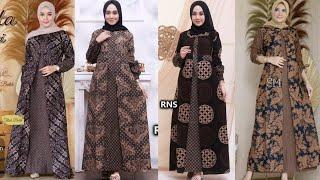 Model Gamis Batik Kombinasi Terbaru