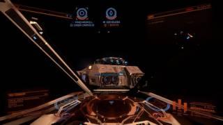 Elite Dangerous - Pinchanrolls AI crew member docking his fighter into his multi-crew vessel.