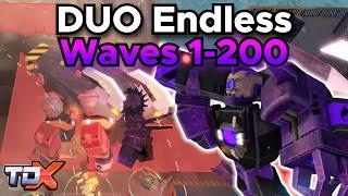 TDX Duo Endless Mode Waves 1-200 Victory FULL GAME - Tower Defense X Roblox