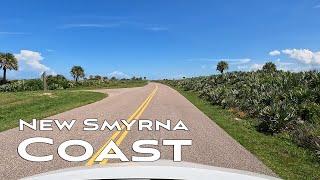 4K  Sunny New Smyrna Beach Coast Drive 4th of July 2022  A1A  S Atlantic Ave  Turtlemound Road 