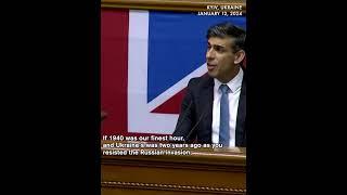 We must prepare for long war - UKs Sunak addresses Ukrainian parliament