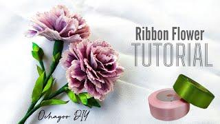 DIY carnation how to make satin ribbon flower easy