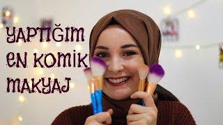 YAPTIĞIM EN KOMİK MAKYAJ  AŞIRI ACEMİLİK İÇERİR 