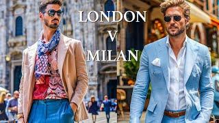 Mens Street Style - Milan  vs. London 