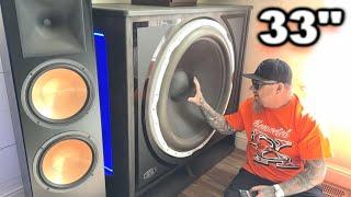 Ultimate Subwoofer BASS Test - Powerful Home Audio Sound System with 2 33 Subs 