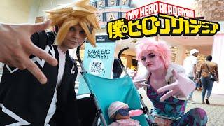 2 IDIOTS 1 BABY w Denki and Mina  My Hero Academia Cosplay Skit