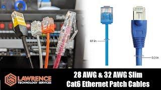 Monoprice Slimrun Cat6 Ethernet Patch Cables Compared 2832 AWG