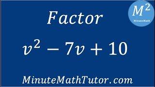 Factor v^2-7v+10