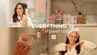 MY EVERYTHING SHOWER ROUTINE hair care body care skincare & more‍️