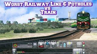 Worst Railway Line Train Vs Potholes GEU-20-4570 In Train Simulator 2021