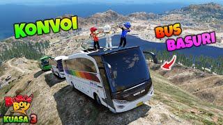 BOBOIBOY KUASA 3 KONVOI BUS BASURI NAIK KE PUNCAK GUNUNG TERTINGGI - GTA 5