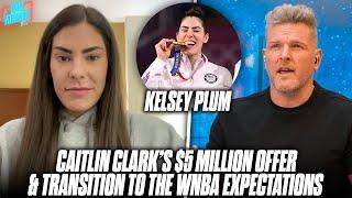 Kelsey Plum Says Caitlin Clark Should Explore Big 3s $5 Million Offer  Pat McAfee Show