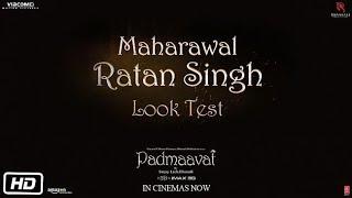 Padmaavat  Shahid Kapoor  Look Test