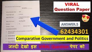 Answer - 5  62324306 Comparative Government and Politics  DUSOL 3rd Semester 2023  Leaked Paper