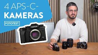 4 Systemkameras mit APS-C-Sensor  Sony Canon Nikon & Fujifilm im Test Review  deutsch