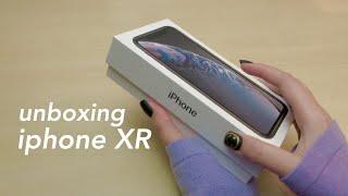 iphone xr unboxing in late 2021  black 64gb  +accessories