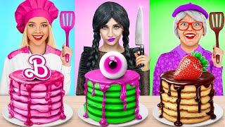 Wednesday vs Grandma Cooking Challenge  Cake Decorating Challenge & Kitchen Gadgets by Turbo Team